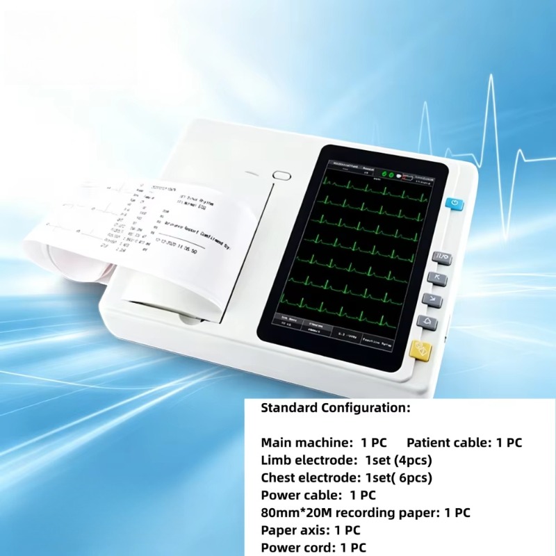 Draagbaar 12-kanaals 3/6/12-af - Ekg Ecg Machine Portable recensie en prijs